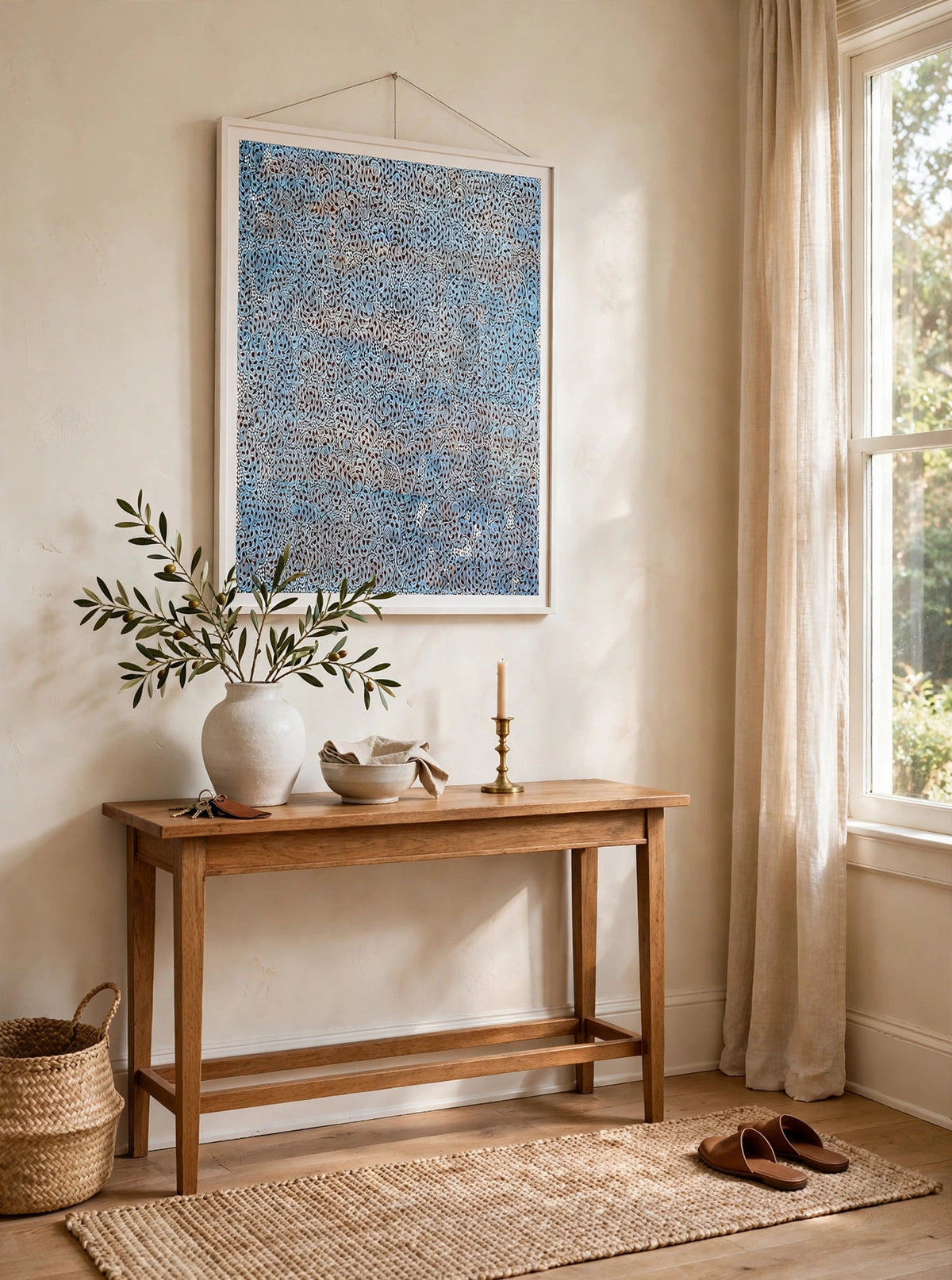 Deposit (50%) — Infinite Waves Blue Commission 30" x 22"