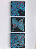 IW Mini - Triptych - Cobalt Flow