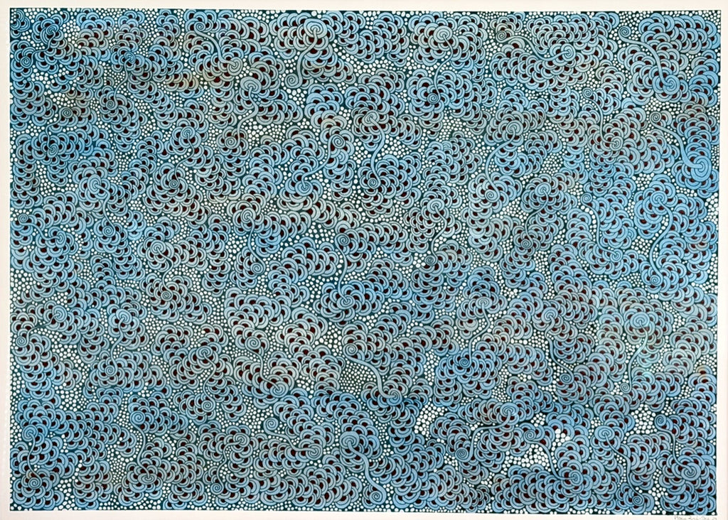 Infinite Waves Blue — Custom Commission (30" × 22")