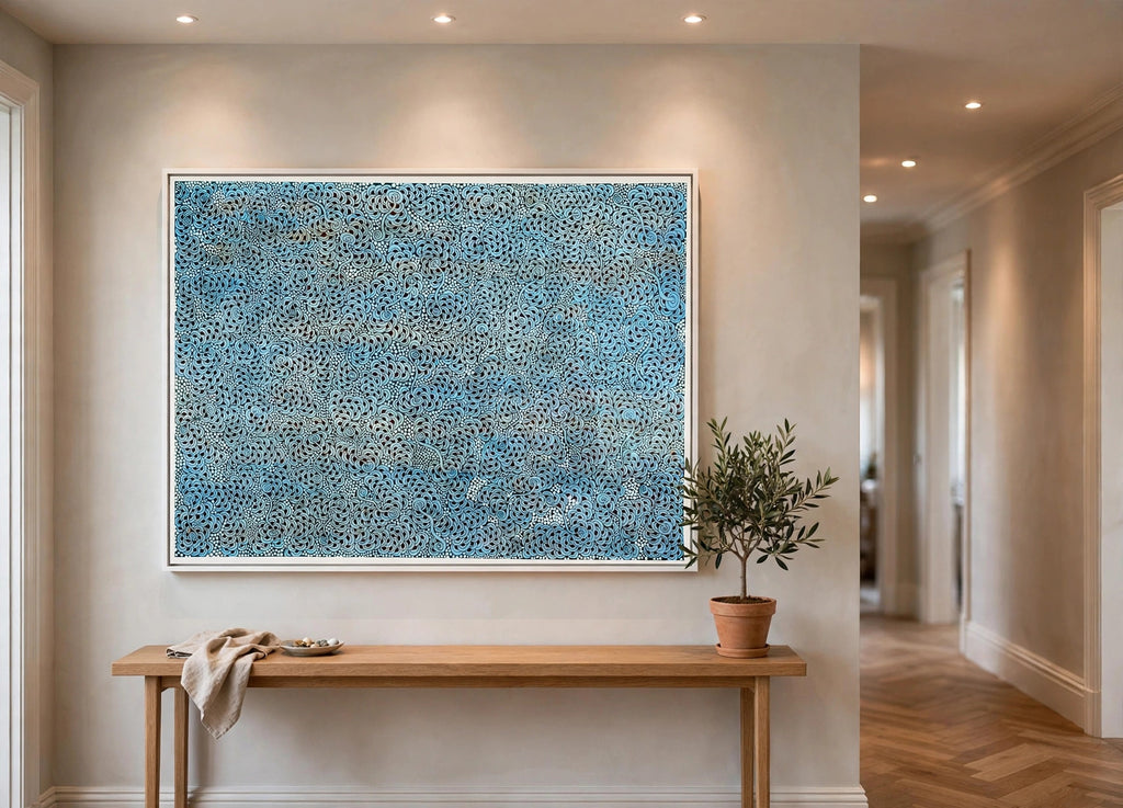 Infinite Waves Blue — Custom Commission (30" × 22")