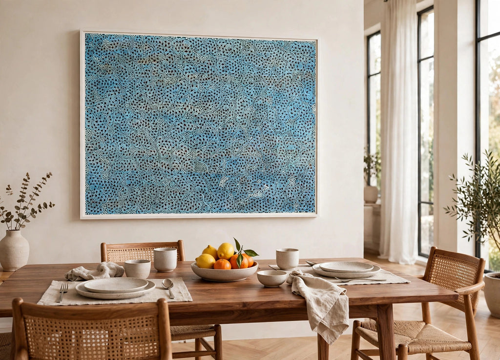 Infinite Waves Blue — Custom Commission (30" × 22")