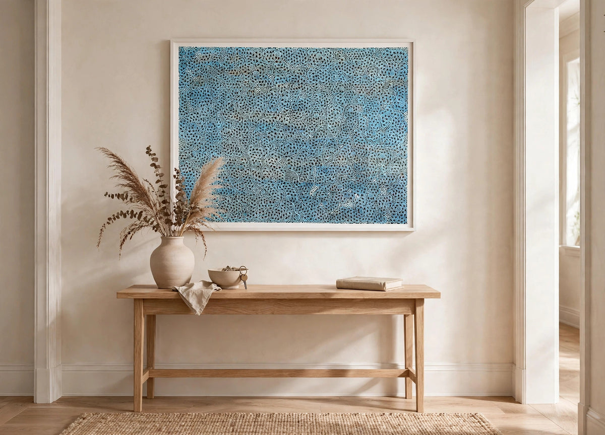 Infinite Waves Blue — Custom Commission (30" × 22")